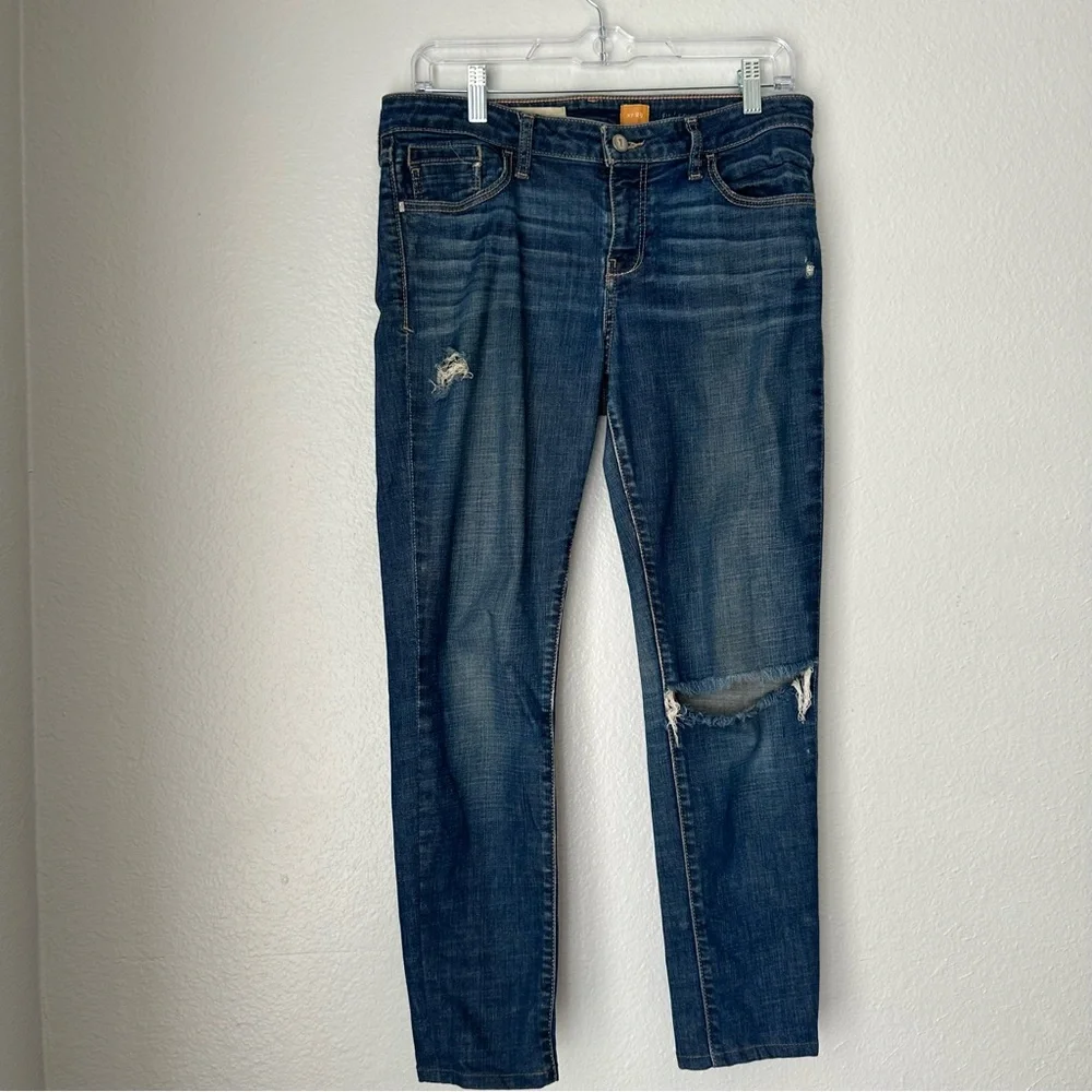 Pilcro and the Letterpress Womens straight dark wash distressed FV/‎ EDIT Jeans